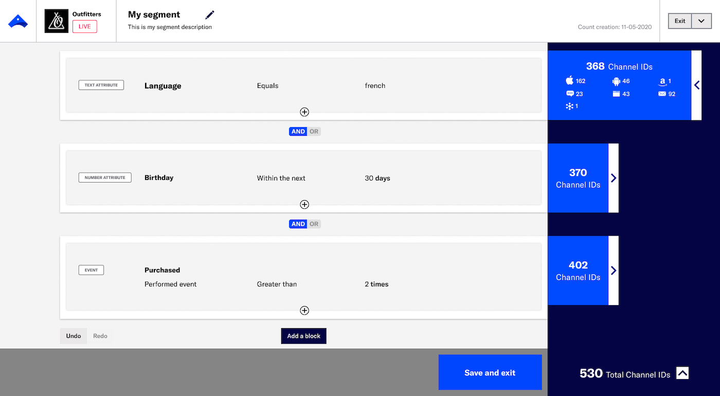 Segment builder Airship