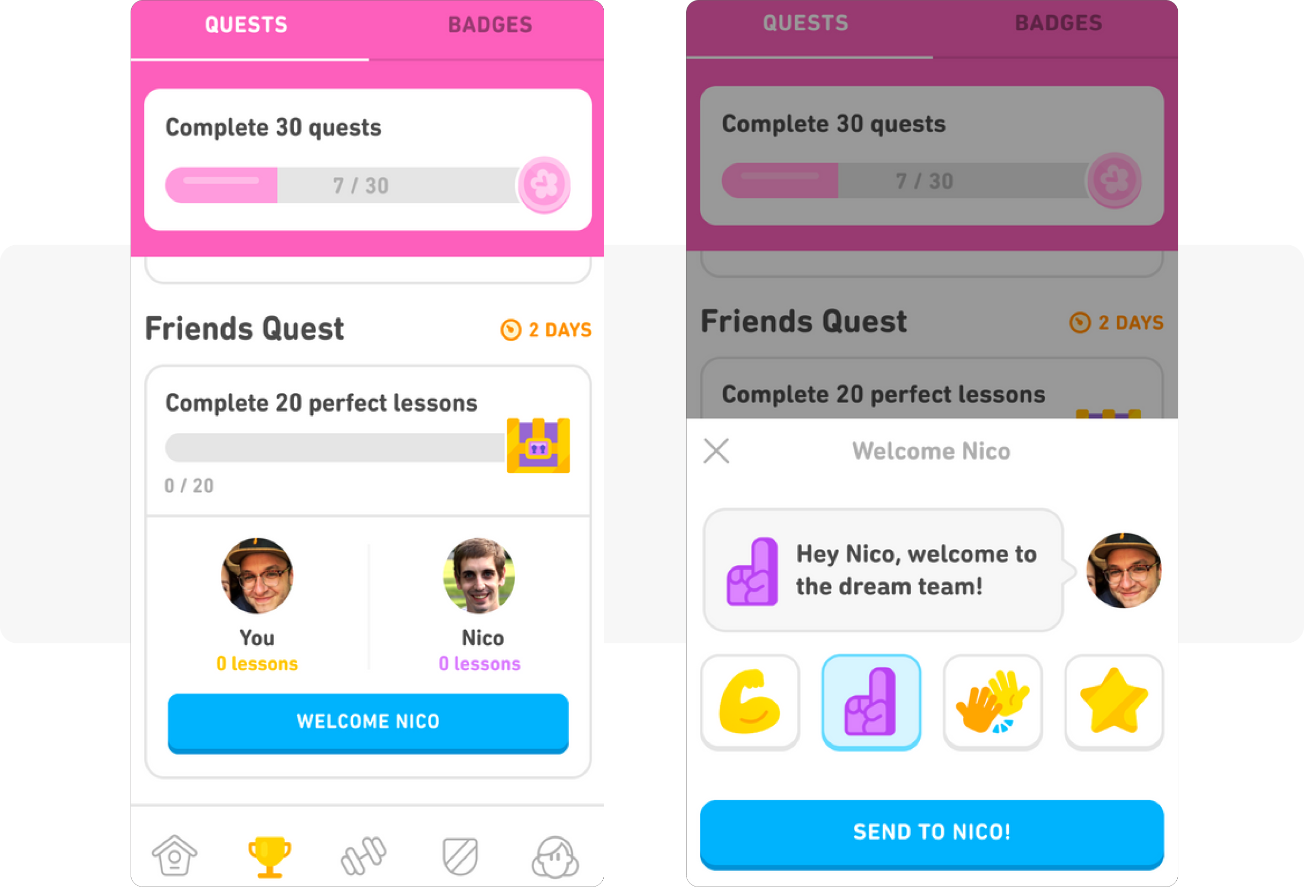 Gamification example Duolingo