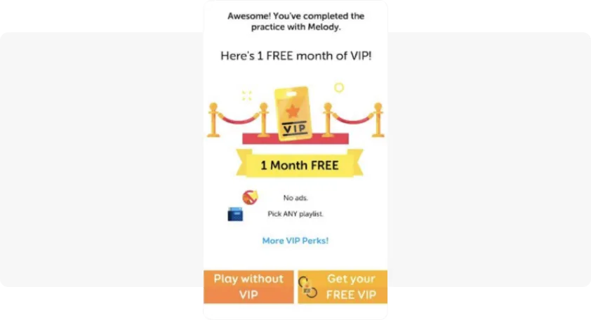 SongPop special offer in-app example