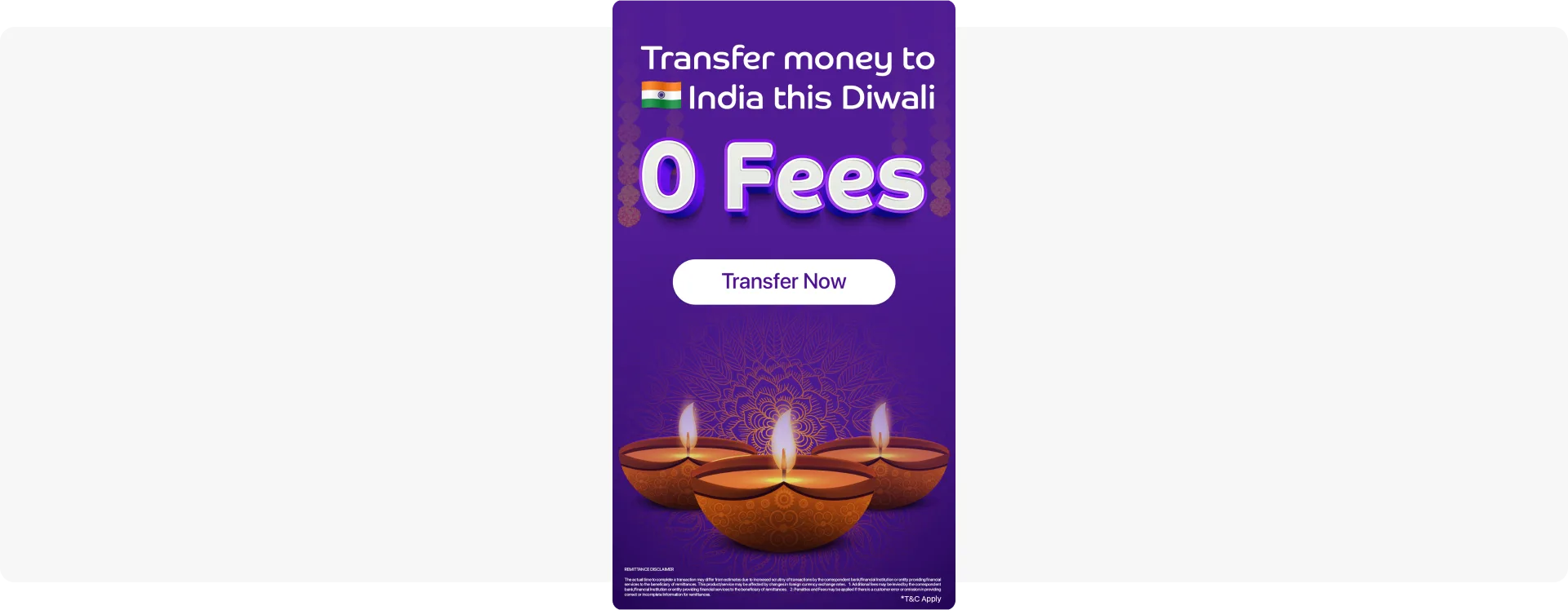 In-app message with holiday offer from Payit app
