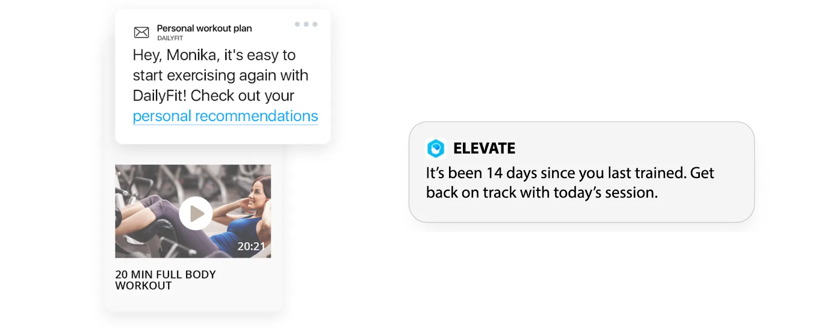 Omnichannel messaging example Pushwoosh