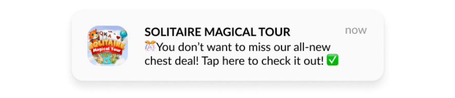 Land push notification clickers on the offer page