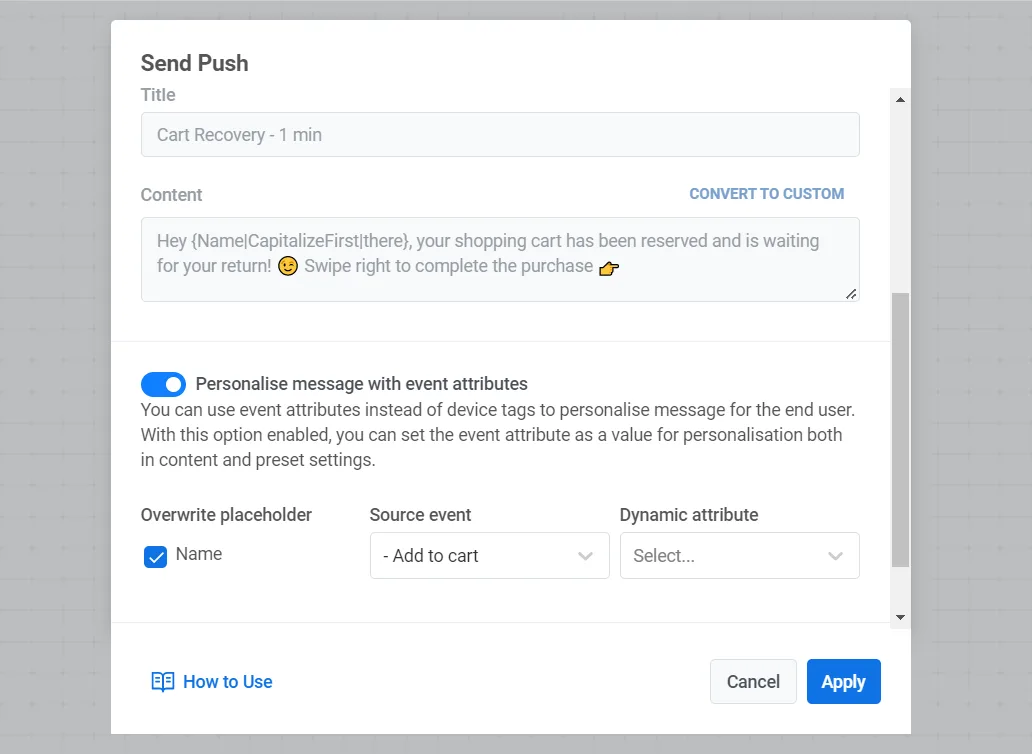 Herramienta de notificaciones push personalizadas Pushwoosh
