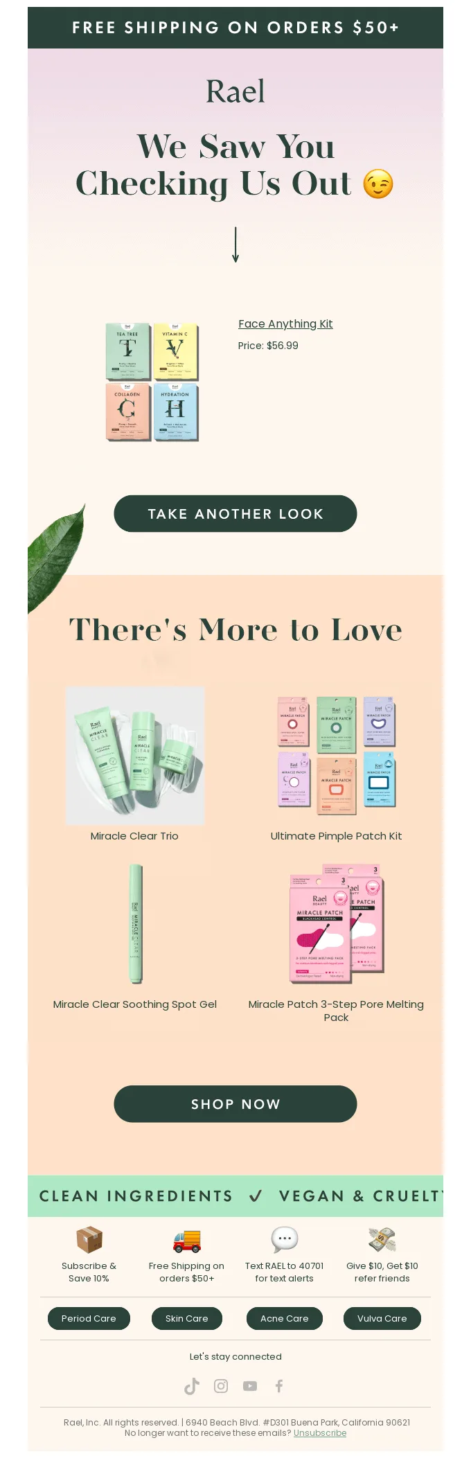 弃购挽回邮件 - Rael 示例