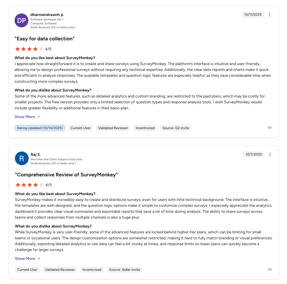 SurveyMonkey customer engagement tool review