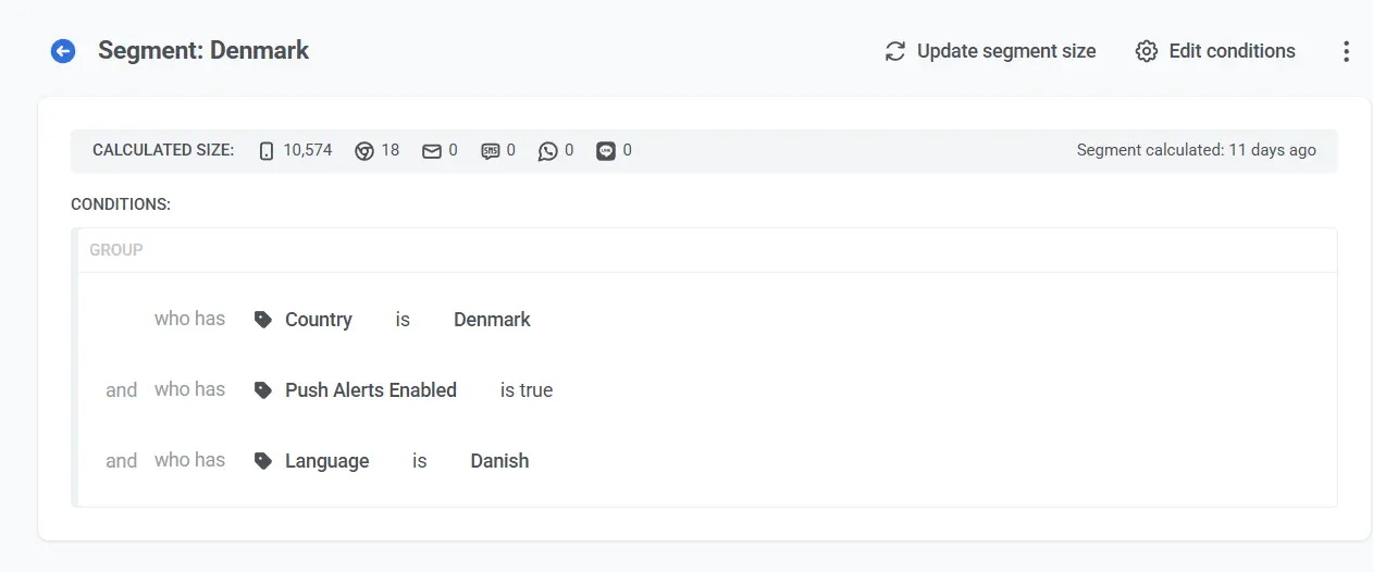 wetter.com audience segment for targeted push notifications
