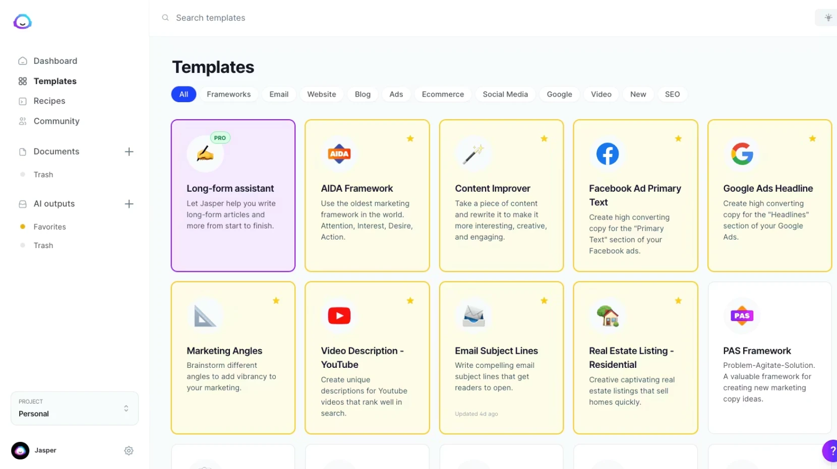 ai marketing tools - Jasper