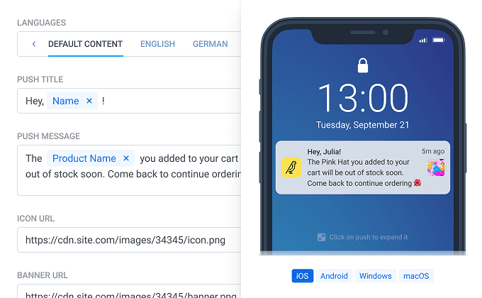 Personalized messaging examples