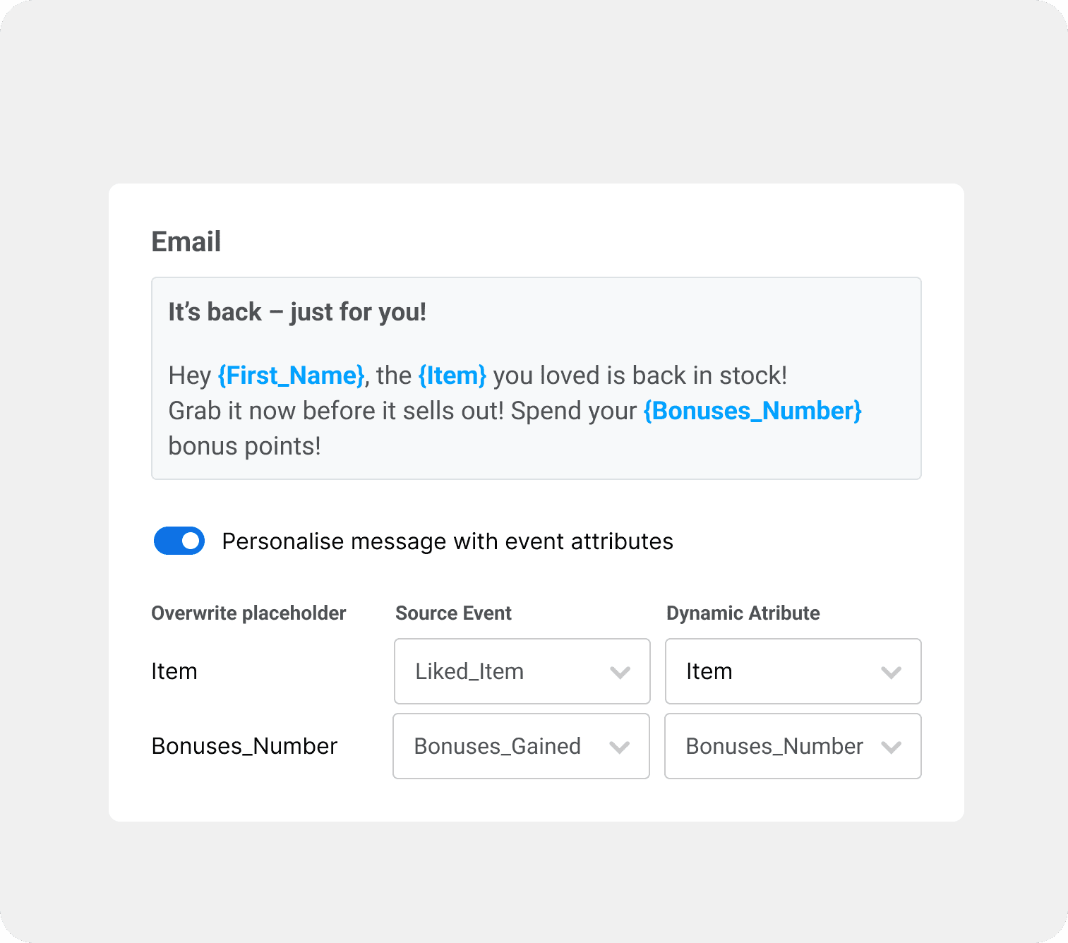 Personalization in a few clicks without hours of training