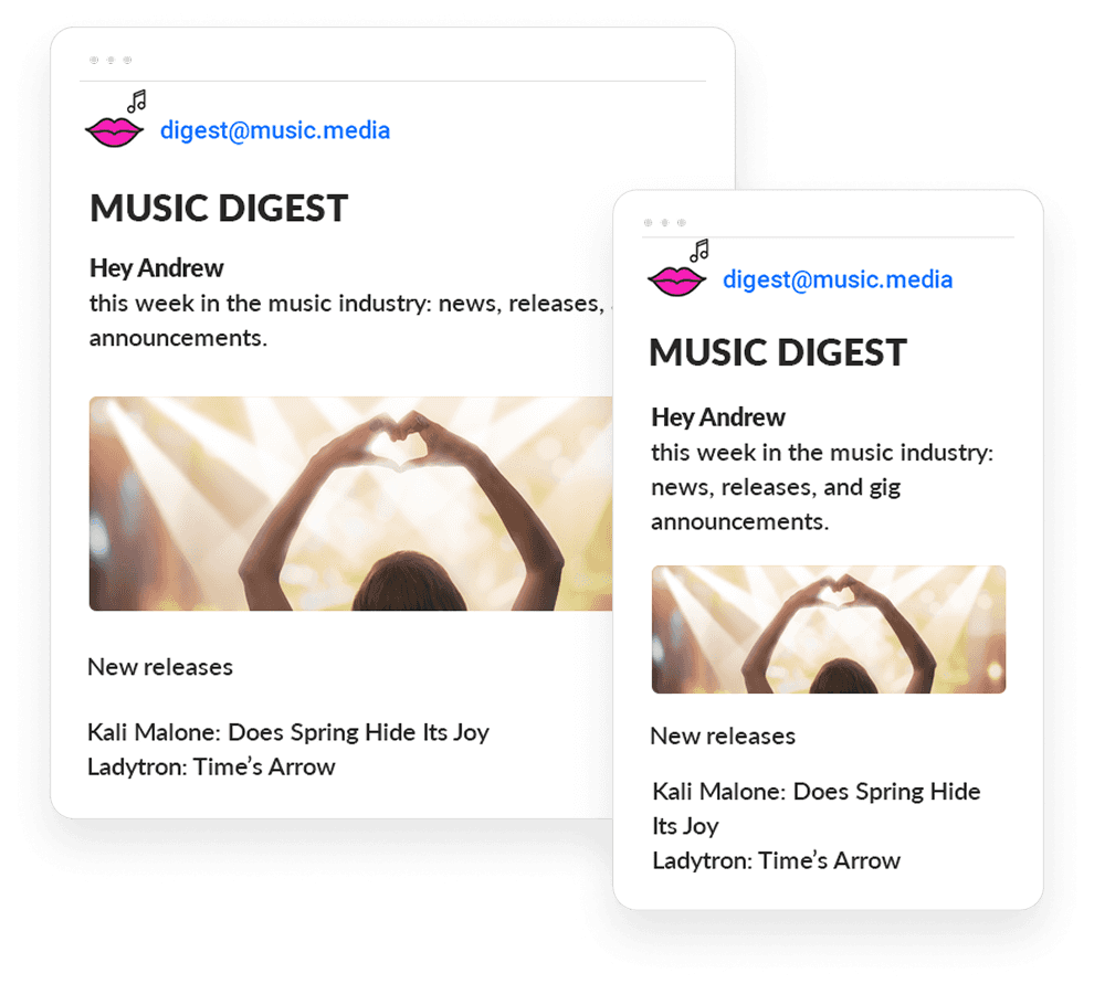 Drag & drop email builder