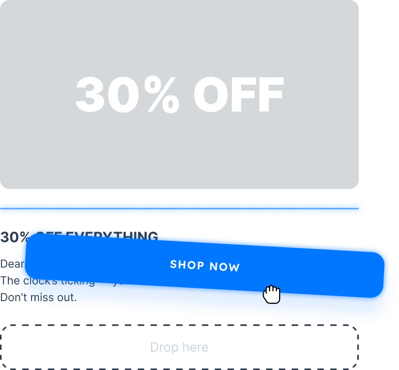 Drag and drop email editor